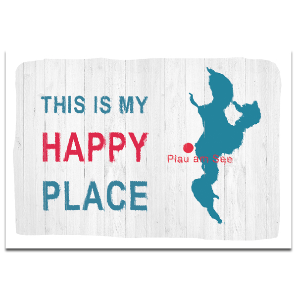 Postkarte "Happy Place" Plau am See